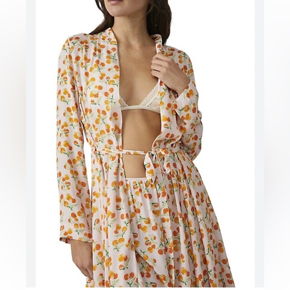 Intimately Free People Worth It GrapeFruit Print Robe, Size S, NWT - Picture 3 of 13